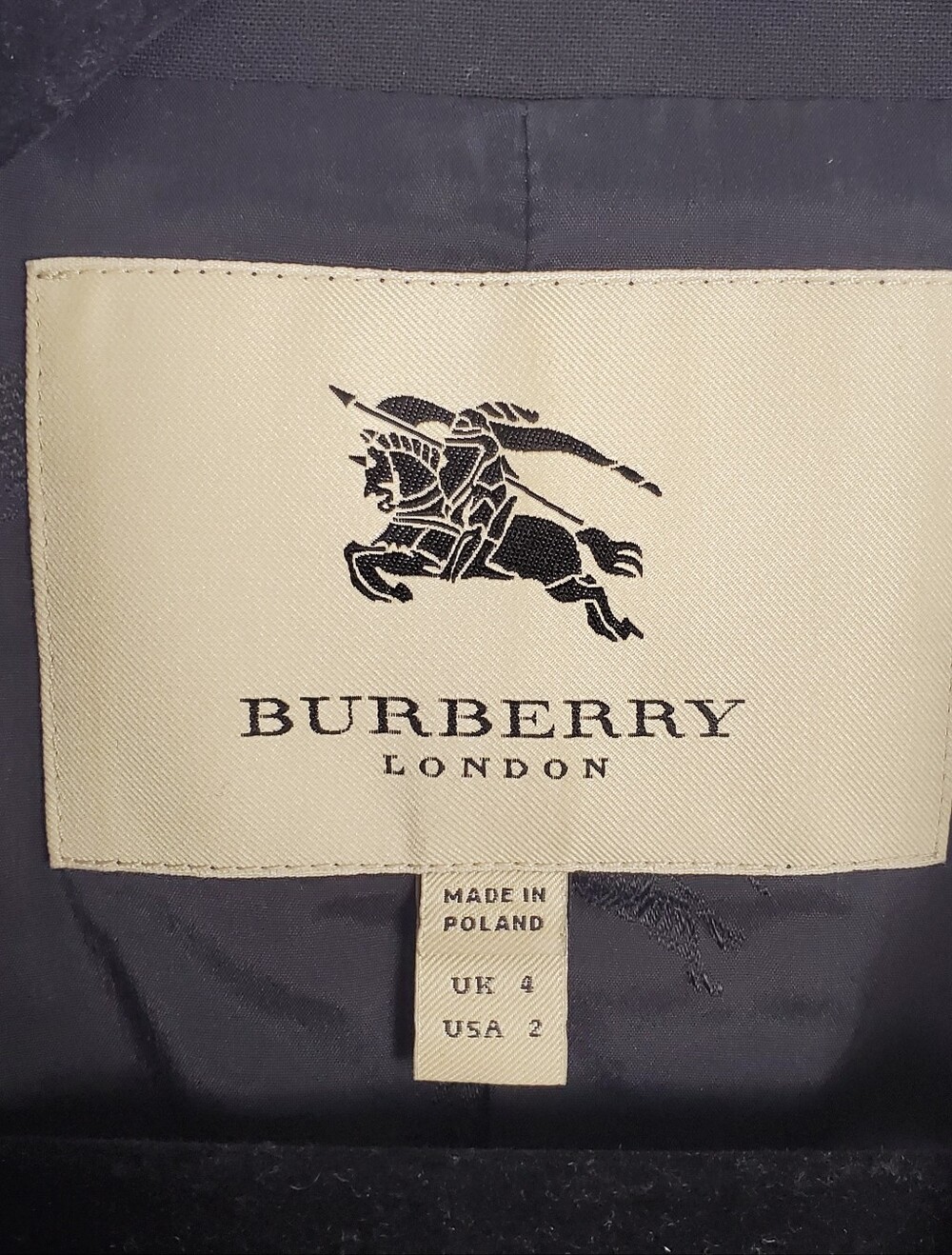 BURBERRY LONDON SLIM FIT BLACK Wool JACKET SIZE UK 4/  US 2 - Picture 12 of 16